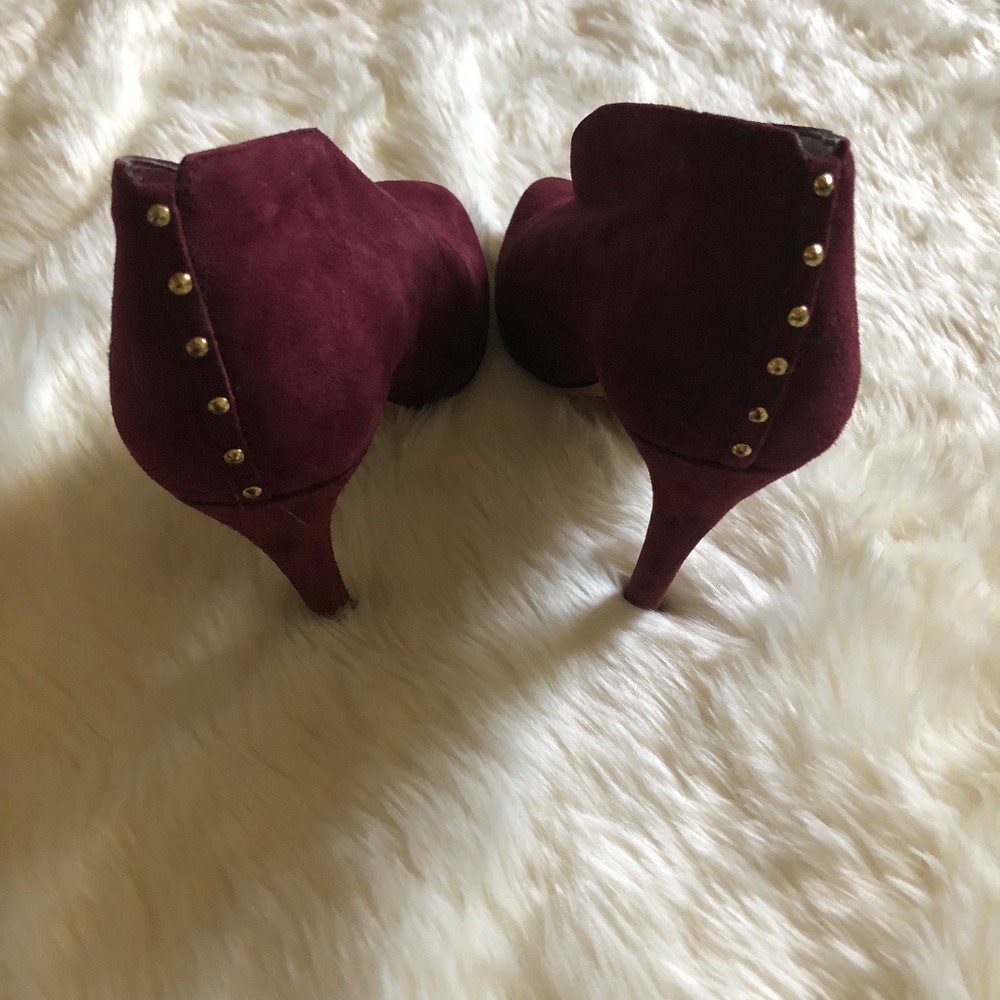 Halogen Suede Pumps - Maroon / Plum - Picture 4 of 8